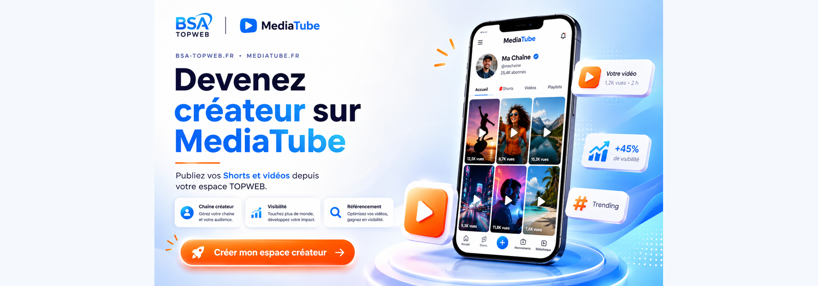 Devenez créateur sur MediaTube depuis BSA-TOPWEB