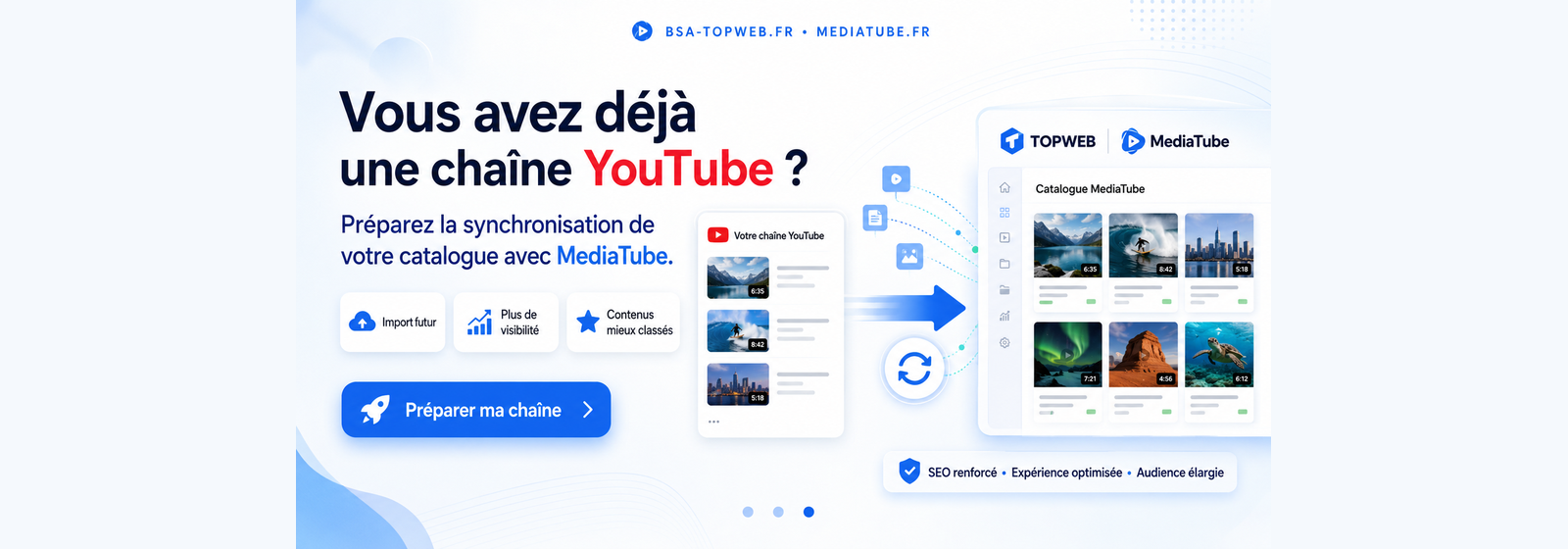 Préparez la synchronisation de votre chaîne YouTube avec MediaTube